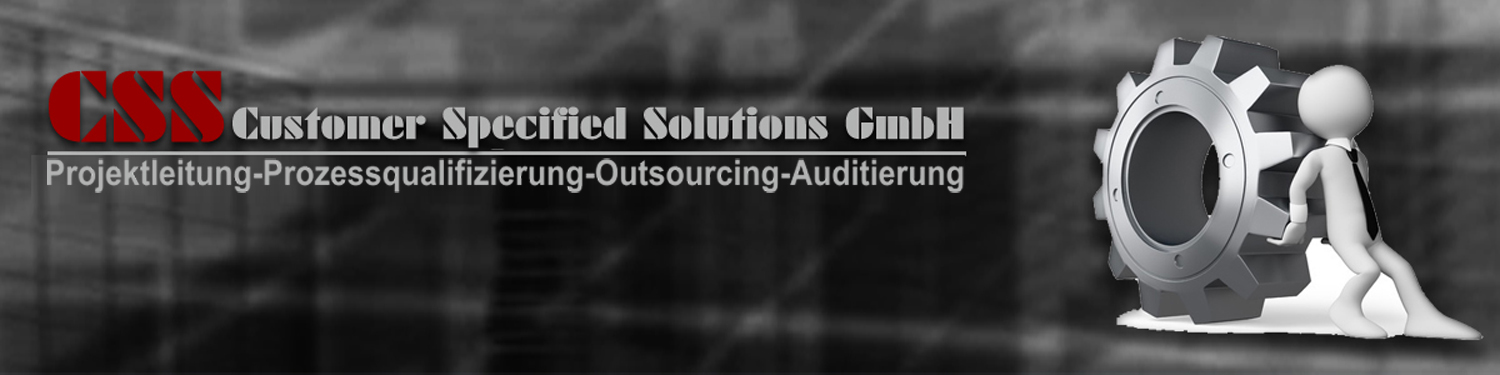 CSS Customer Specified Solutions GmbH, Ihr Partner für  Projektmanagement - Prozessqualifizierung - Outsourcing/ Launching - Vertrieb